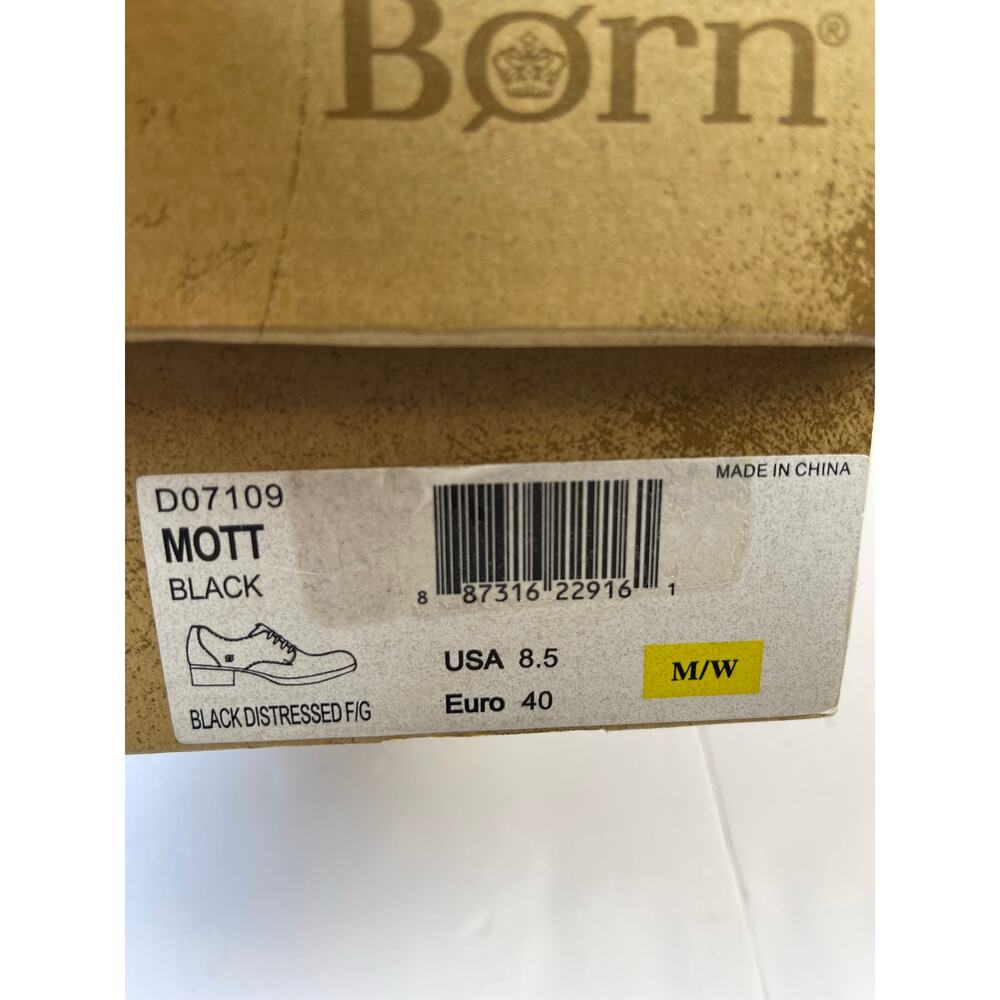 Børn Mott women’s Black Suede Lace Up Oxfords size 8.5|40 W/Box Dark Academia - Picture 9 of 13